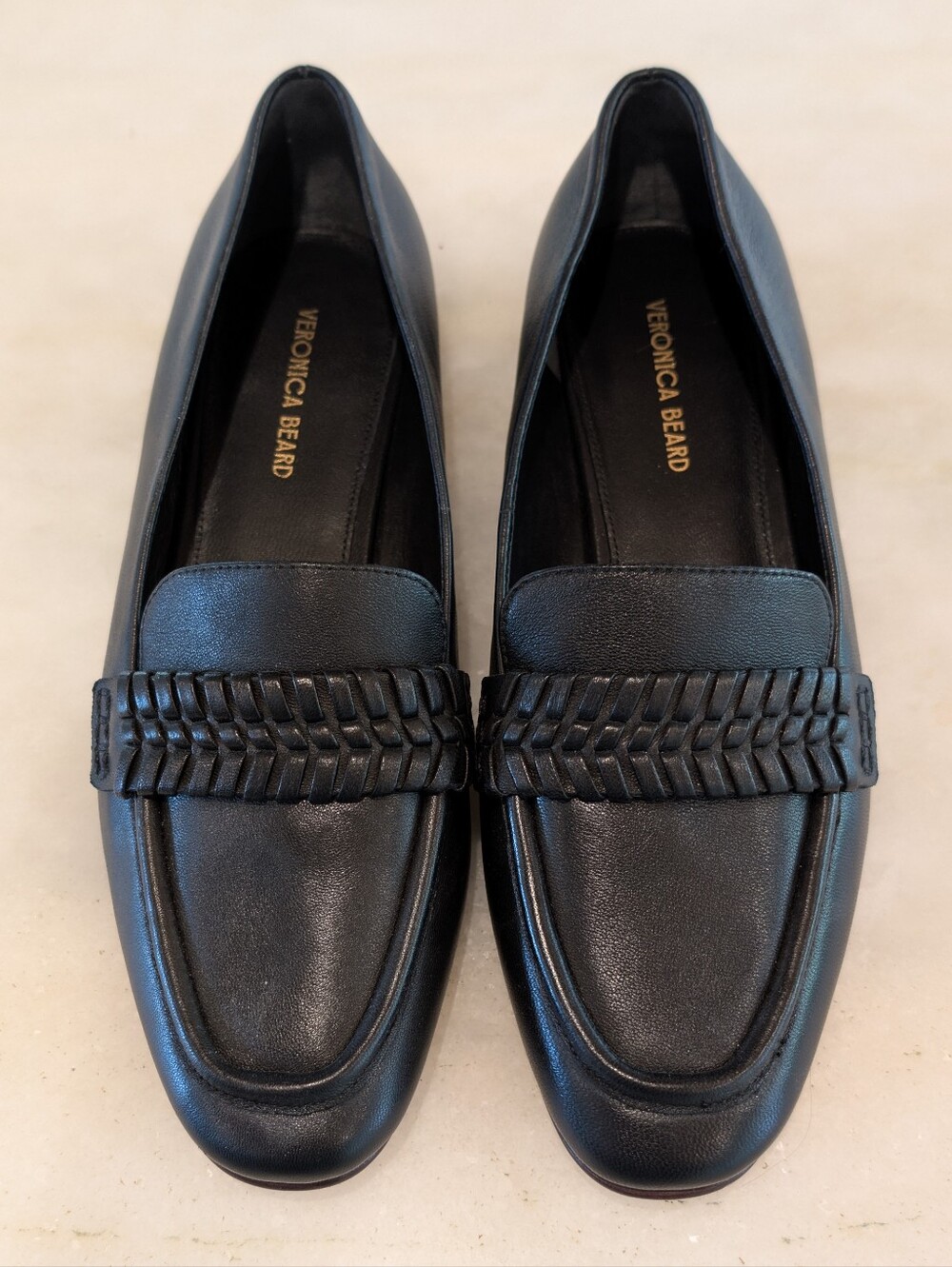 NEW Veronica Beard Women's Arlie Black Leather Loafer Sz 7